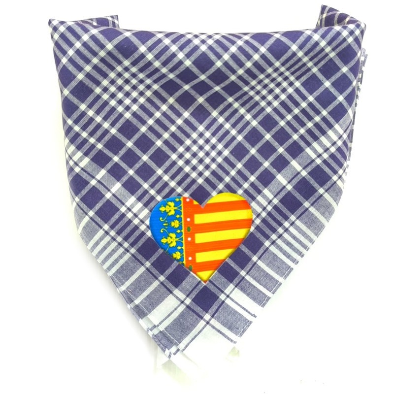 Comprar Pañuelo fallero con corazón de bandera valenciana